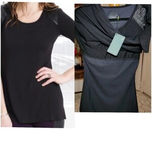 Lysse Black Short Sleeve Blouse